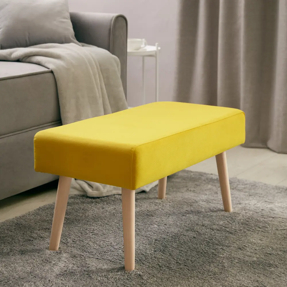 Банкетка велюр Seasons Остин желтый 70x35x37.5 см STLM-2055493 - Вид №2