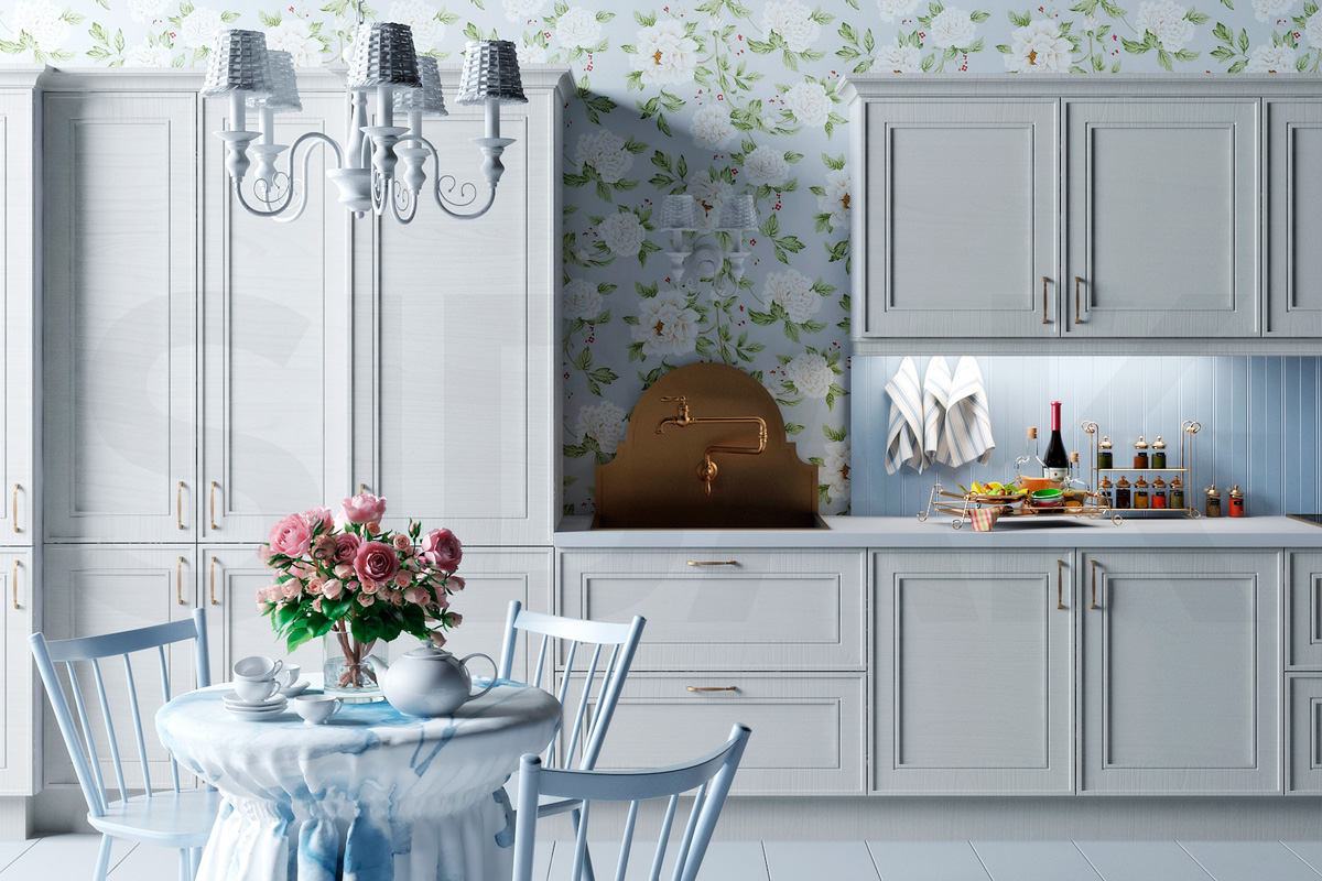 Фасады для кухни Кристиан Фрезеровка «Кристиан» Дуб Дайд Серый №256 SIDAK SIST3469-7909 - Вид №1