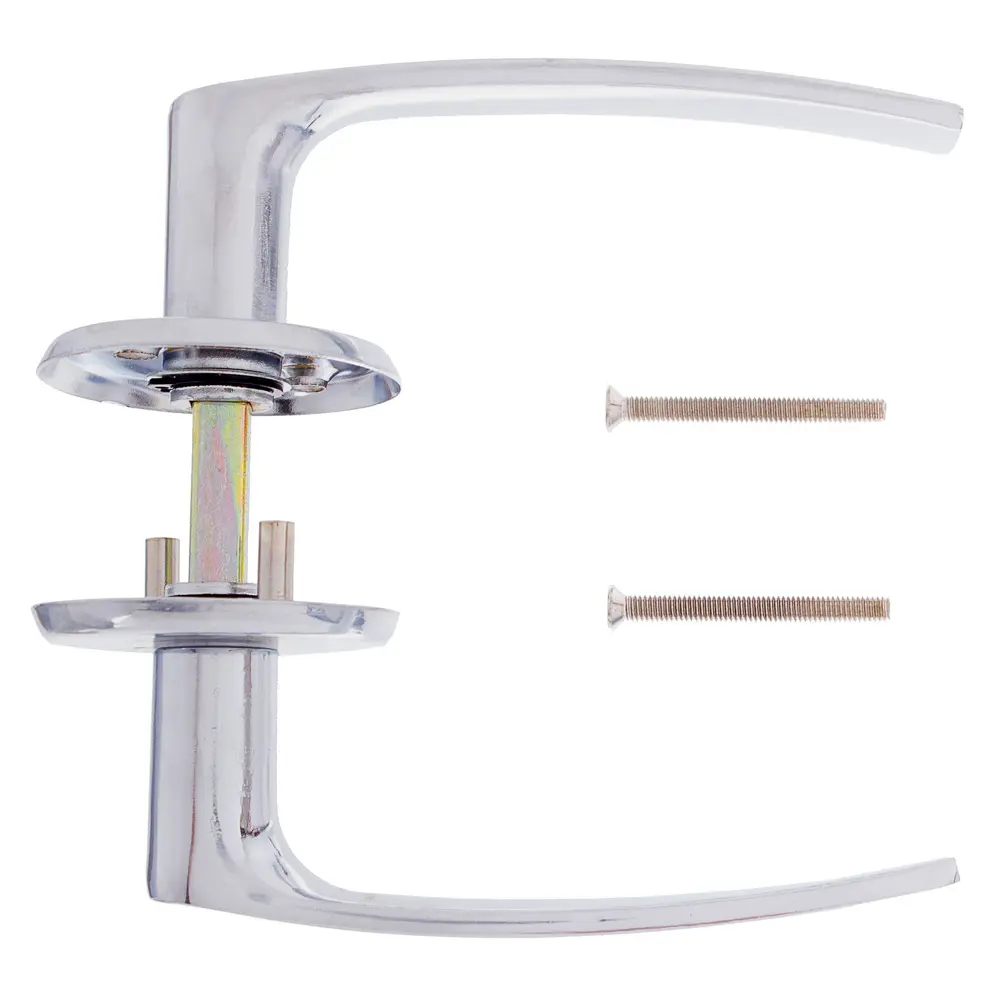 Ручки дверные на розетке Palladium 016 (5/60), алюминий, цвет матовый хром STLM-2136070 - Вид №2