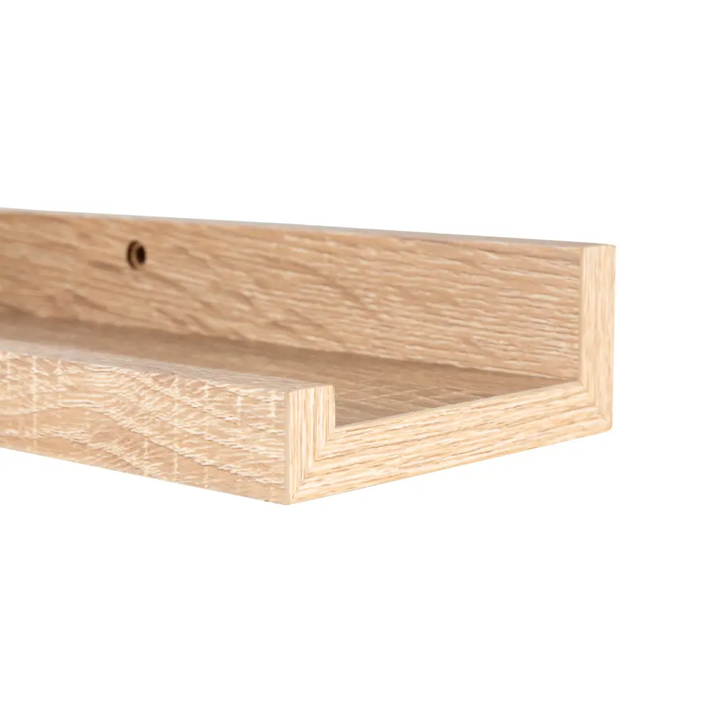Настенная полка KONSENSA 100x10см со скрытым креплением МДФ цвет дуб STLM-2042387 - Вид №3