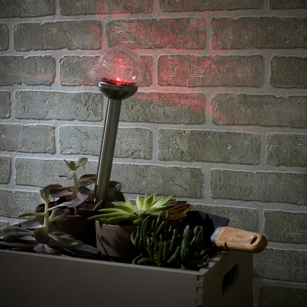 Светильник садовый Inspire Ferula на солнечных батареях, со сменой цвета RGB, цвет никель STLM-2052596 - Вид №6