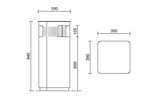 Наружная стальная стойка для мусора Studio Città Pack ARCH-00144482 - Вид №2