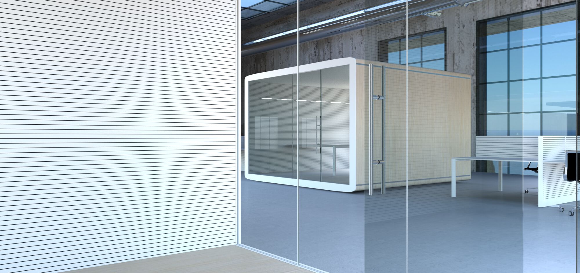 Мультимедийная многосторонняя акустическая офисная кабина со встроенным освещением Stefani акустическая коробка ARCH-00117757 - Вид №7