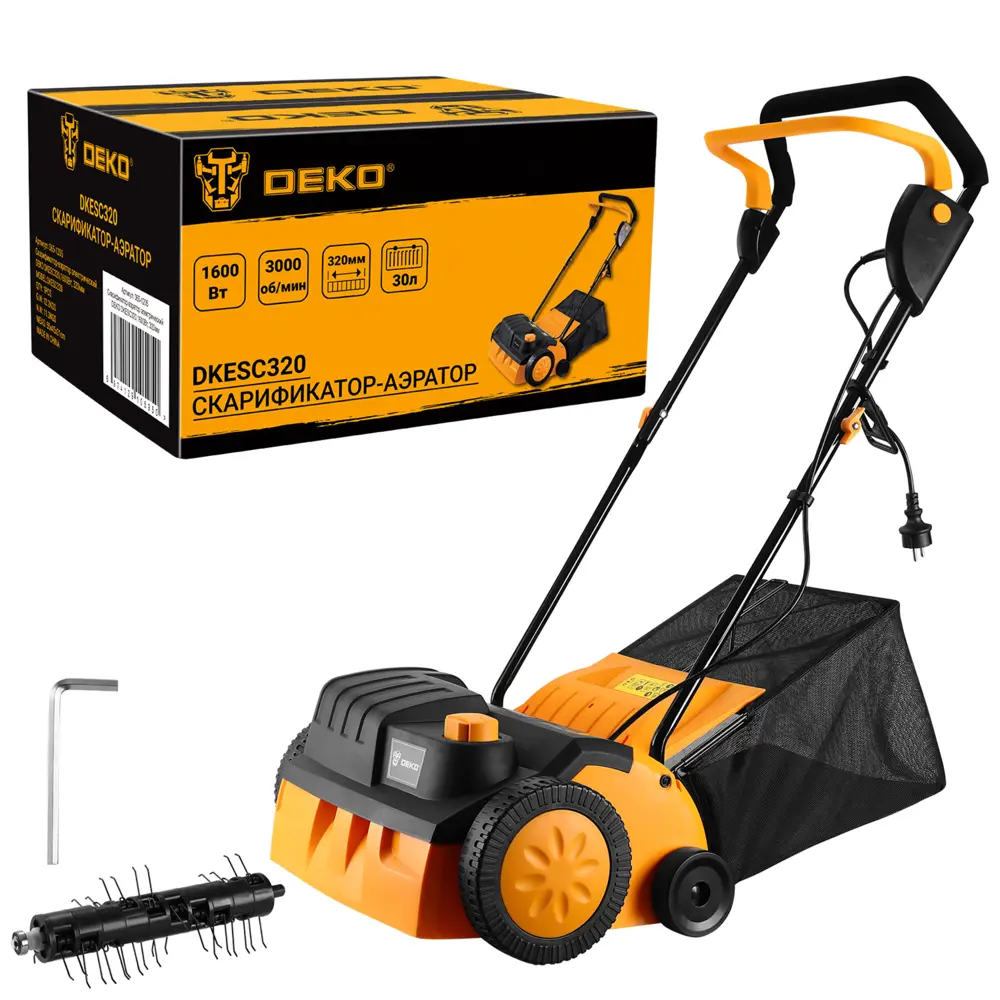 Электрический скарификатор-аэратор DEKO DKESC320 для идеального газона 87234077 STLM-1433766 - Вид №1