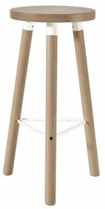 DesignByThem Высокий деревянный табурет с подставкой для ног Partridge
