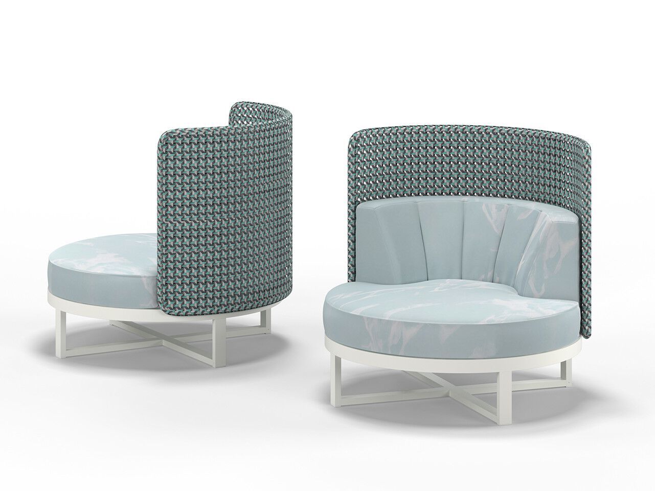 Тканевое садовое кресло с высокой спинкой и подлокотниками MAMAGREEN Munia ARCH-00056271 - Вид №3