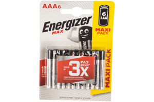 15545808 Щелочная батарейка LR03 AAA MAX 1.5В бл/6 7638900410761 Energizer