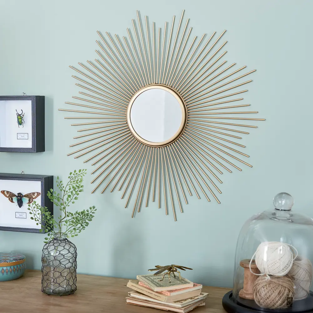 Зеркало декоративное «Sun» круг 55 см цвет золотой INSPIRE STLM-2065267