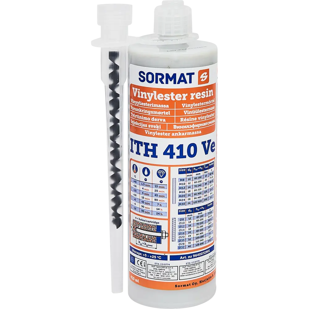 Химический анкер Sormat ITH 410 Ve для прочного монтажа в бетон и камень 82539450 STLM-0029276