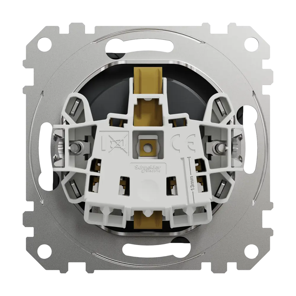 Розетка встраиваемая Systeme Electric Sedna Design с заземлением, цвет антрацит STLM-2173672 - Вид №2