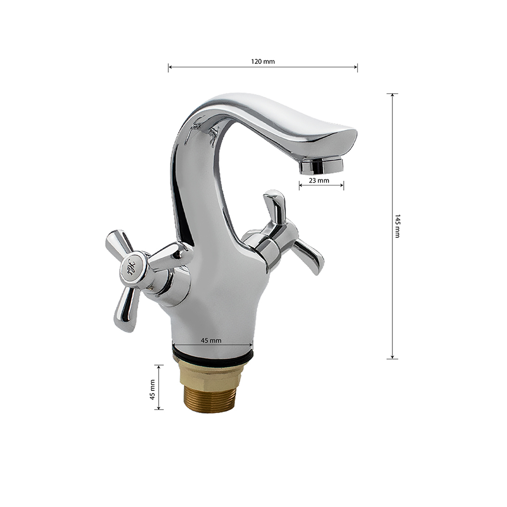 GFmark - Смеситель на раковину, металлокерамика, код: 2930  - Вид №3