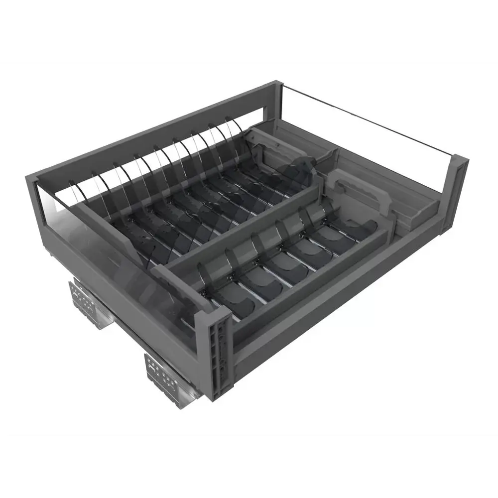 Выдвижная корзина для посуды FIRMAX 60×25×50 см, серый 89440720 STLM-1581420