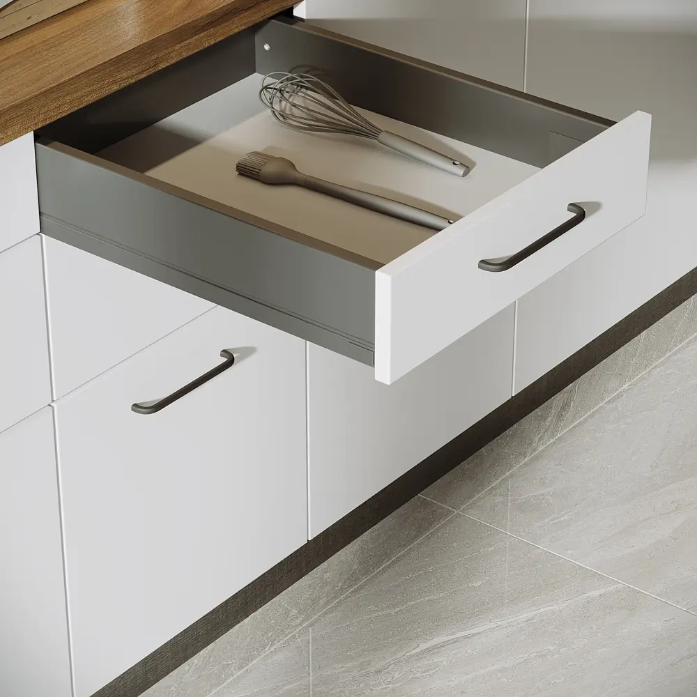 Выдвижной ящик с доводчиком 45x11x50 см KONSENSA ЛДСП/металл цвет серый Flowbox STLM-2043854