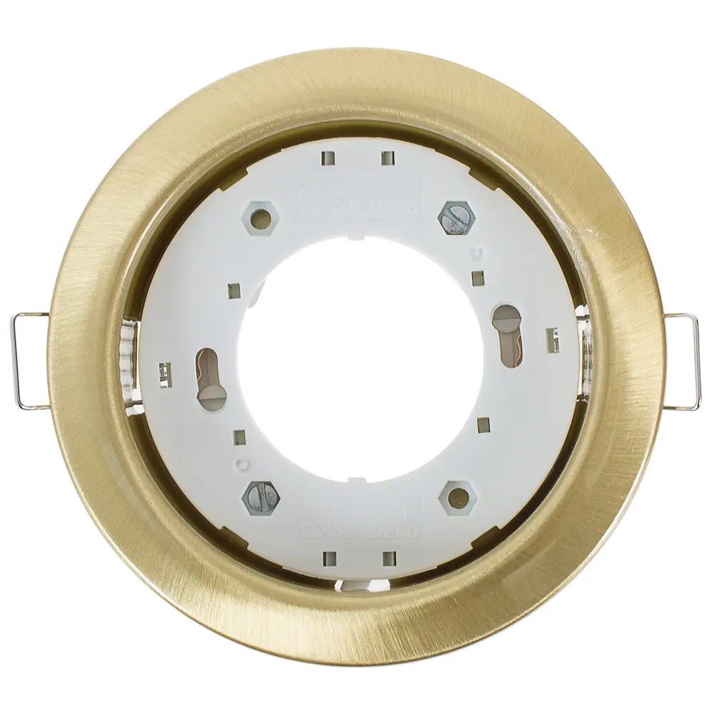 Светильник встраиваемый R75 GХ53 13 Вт цвет сатин золото СВЕТКОМПЛЕКТ STLM-2127493 - Вид №1