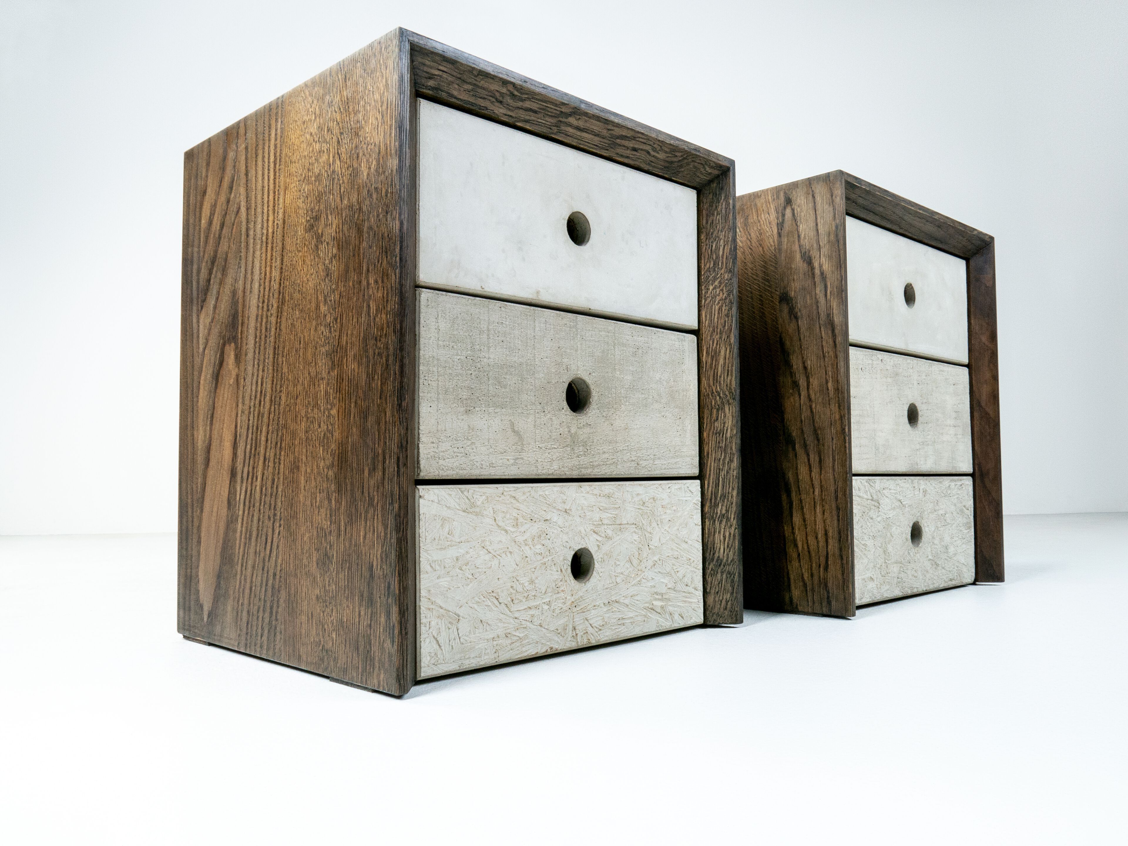 Бетонная и деревянная тумбочка с ящиками HOOKL und STOOL CONCRETE ARCH-00143507 - Вид №4
