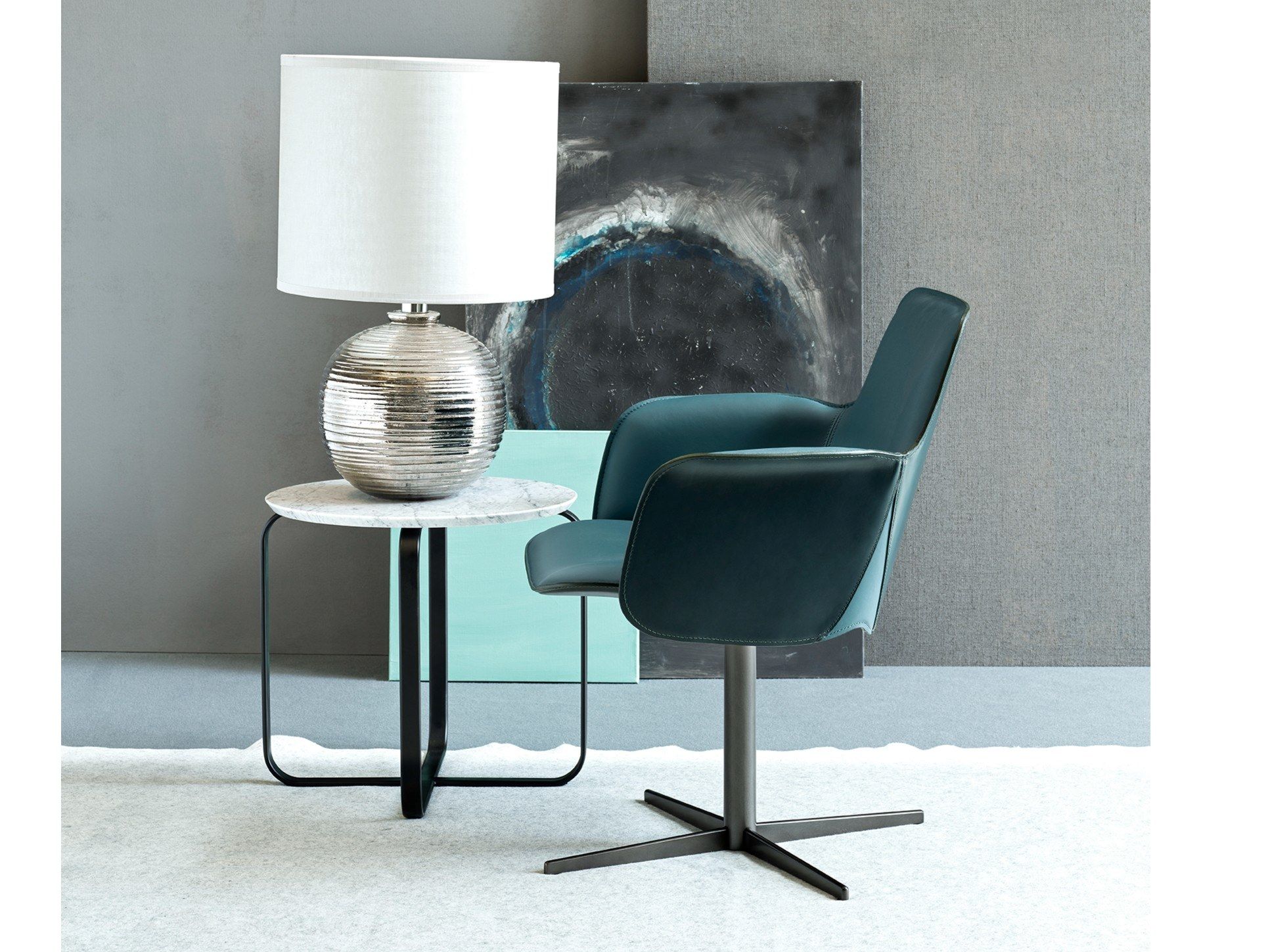 Кожаный спиц поворотный стул Fasem Electa ARCH-00146817 - Вид №1