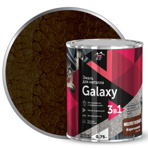 84871674 Эмаль по металлу Galaxy молотковая цвет коричневый 0.75 л STLM-0056707 PARADE