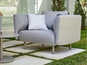 MUSOLA Садовое кресло из ткани с подлокотниками Salinas