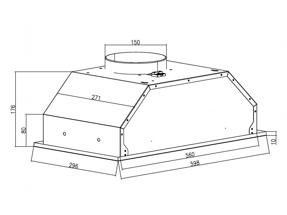 9145456 Вытяжка полновстраиваемая SCHTOFF QUATTROPORTE 60 белый STDN-0093972 - Вид №2