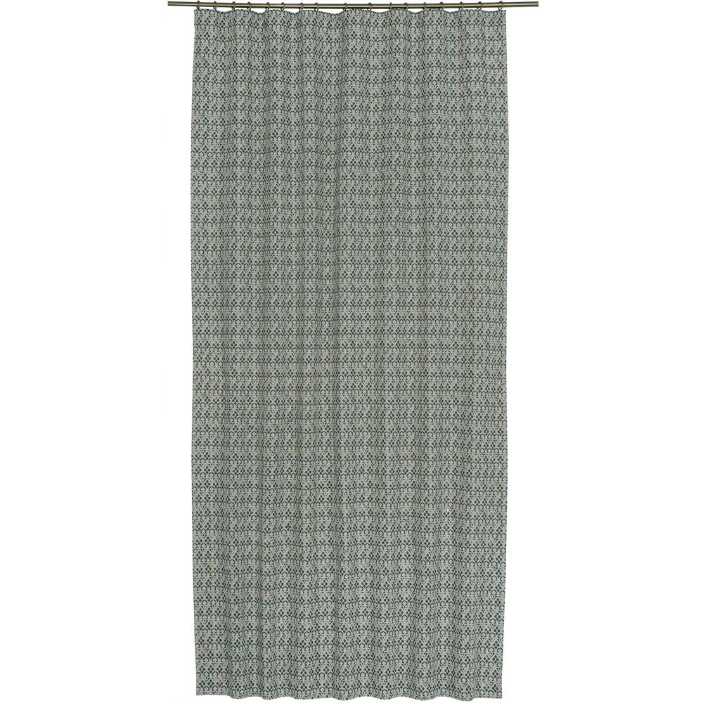 Штора на ленте 145х260 см лён цвет бирюзовый ВАСИЛИСА STLM-2145138