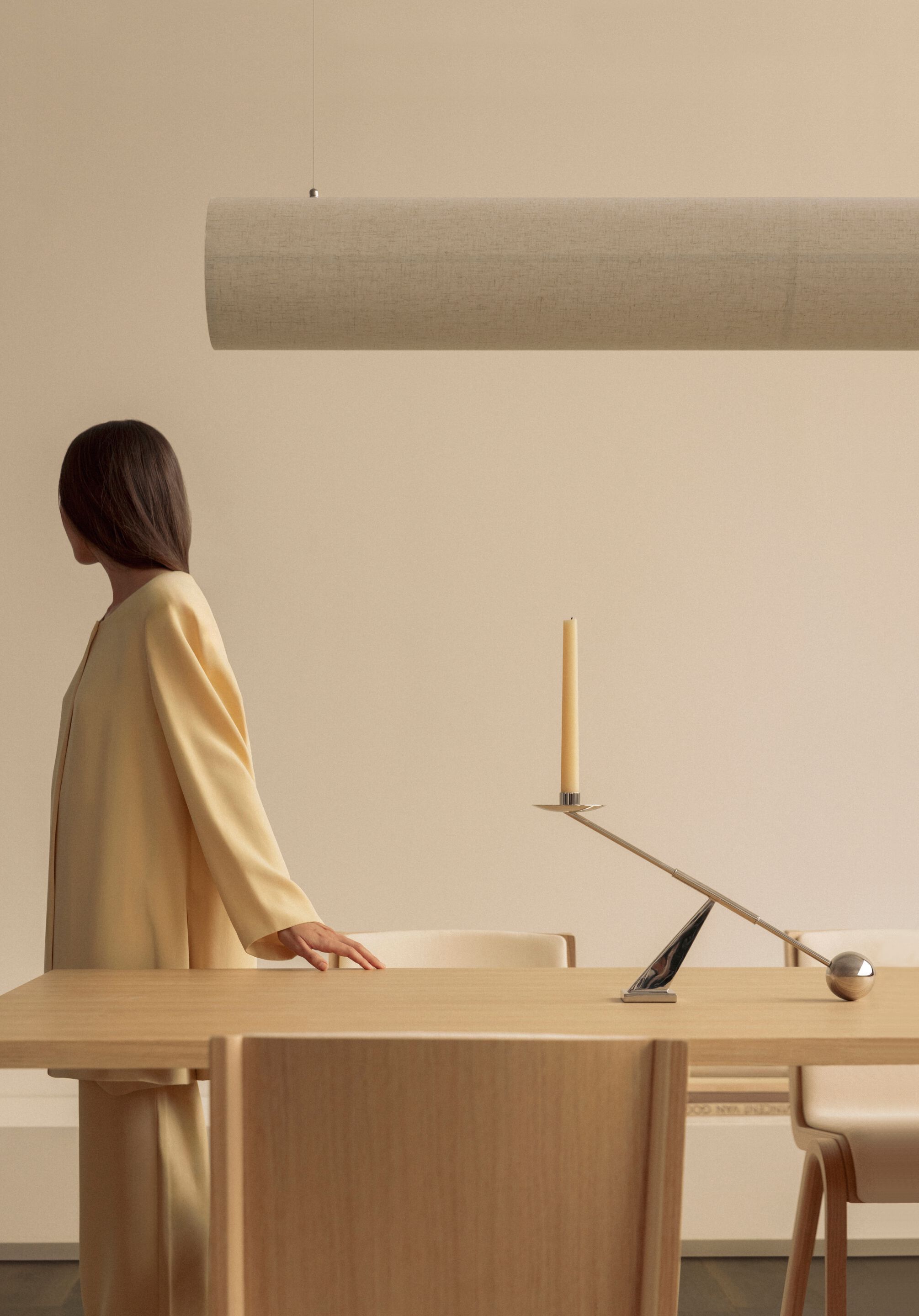 Льняная светодиодная подвесная лампа Audo Copenhagen Hashira ARCH-00005189 - Вид №6