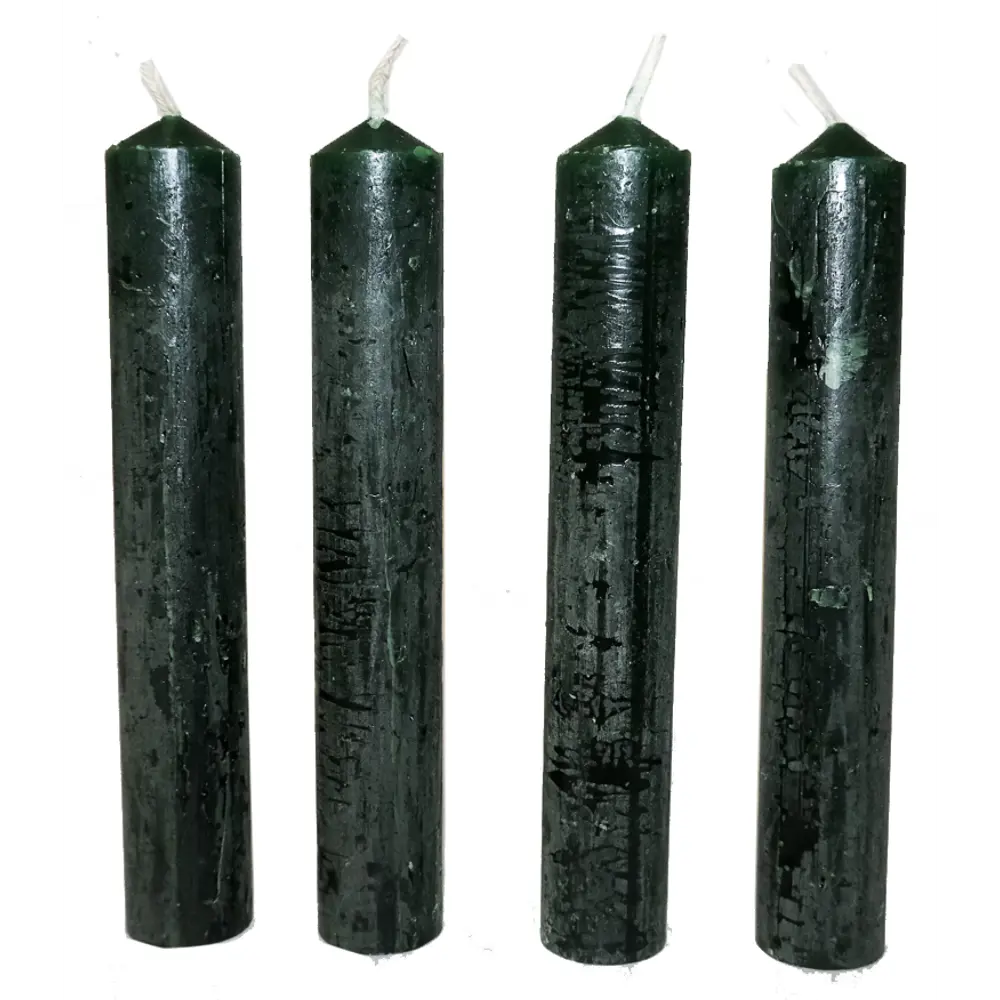 Свеча столовая рустик ø22 h140 мм цвет зеленый 4 шт Santreyd STLM-2108904
