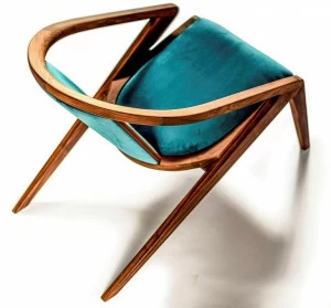 AROUNDtheTREE Кресло из массива дерева, обтянутое тканью или кожей Portuguese roots