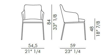 Кожаный мягкий стул с подлокотниками EFORMA Max ARCH-00089420 - Вид №4