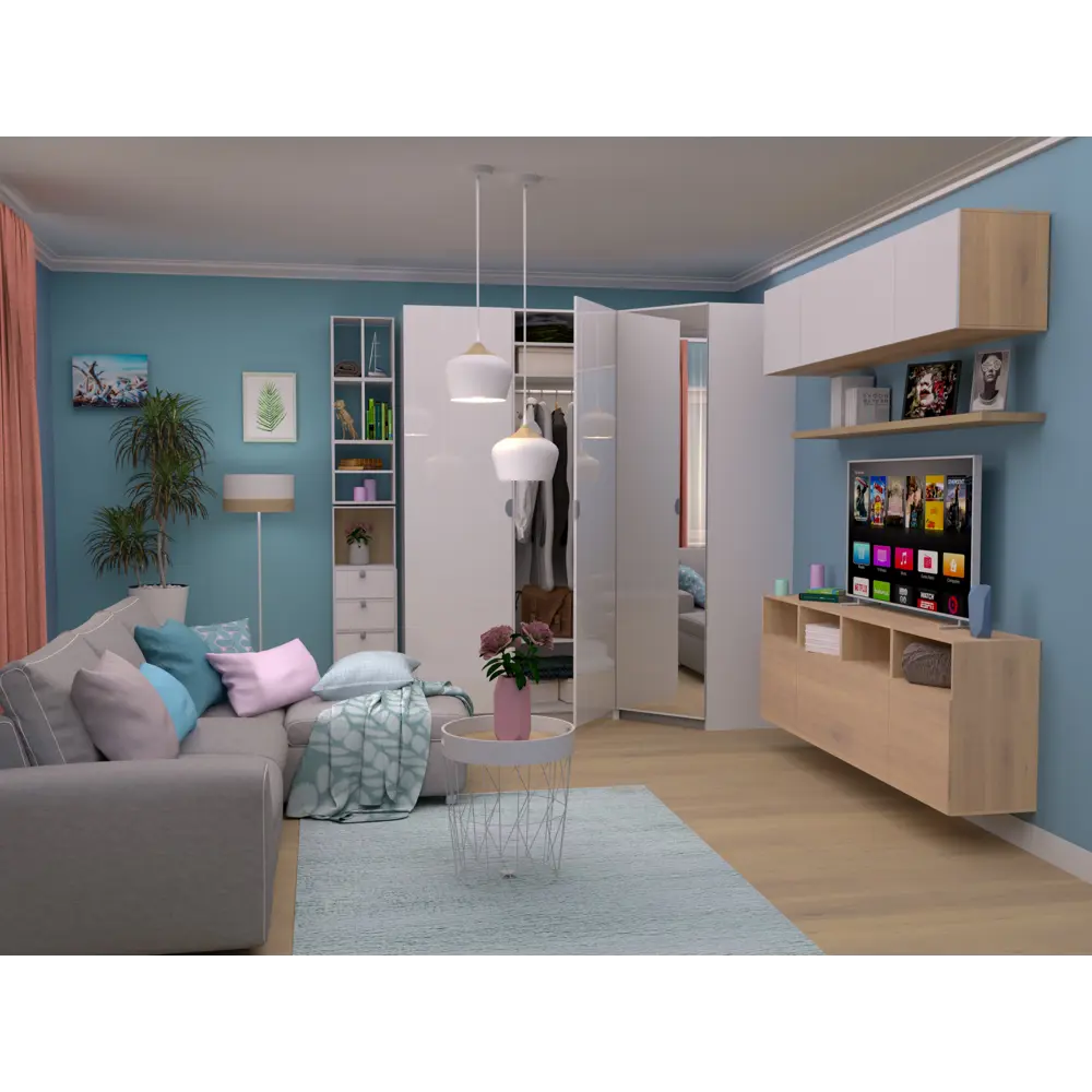 Короб Spaceo с крышкой 55х18x44 см нетканный материал цвет бежевый STLM-2132672 - Вид №7