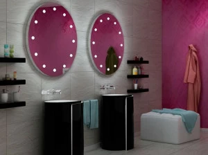 UNICA by Cantoni Круглое настенное зеркало из анодированного алюминия со встроенной подсветкой Mde