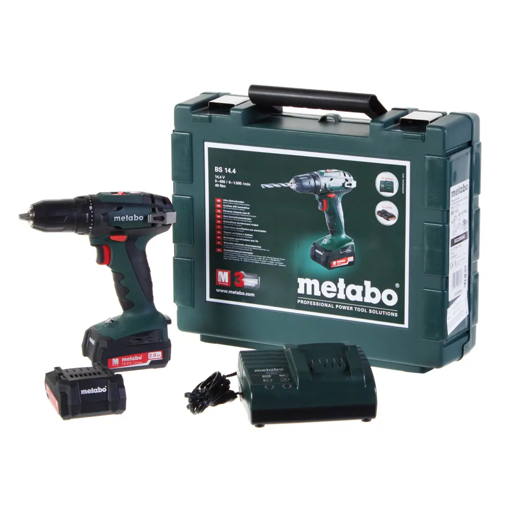 Дрель-шуруповёрт аккумуляторная Metabo BS 14.4 602206540, 14.4 В Li-ion 2х2 Ач STLM-2171878 - Вид №3