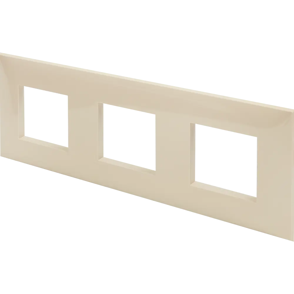 Рамка для розеток и выключателей DKC Avanti 3 поста цвет ванильная дымка STLM-2129839 - Вид №1