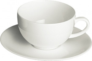97314 Dibbern Чашка для эспрессо с блюдцем Dibbern "Белый декор" 110мл Фарфор костяной