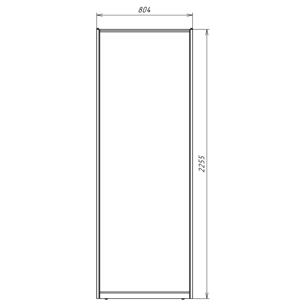 Дверь-купе KONSENSA 225.5x80.4 см МДФ цвет бетон профиль черный STLM-2093766 - Вид №10