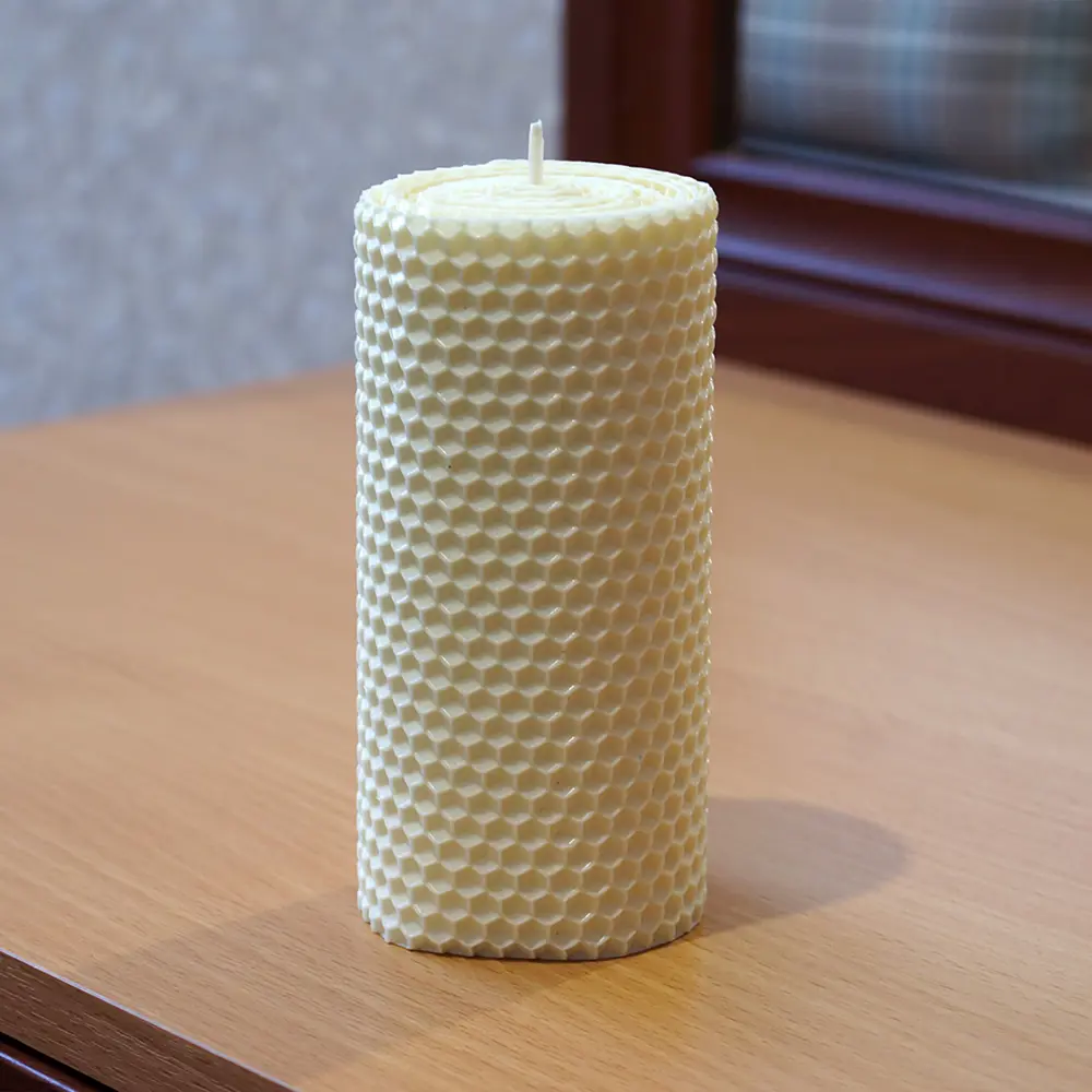 Свеча вощинная цилиндр слоновая кость 6x13 см EVIS STLM-2075299 - Вид №3