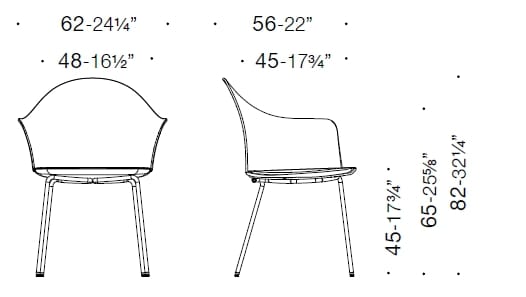 Мягкий тканевый стул с подлокотниками ESTEL GROUP профиль ARCH-00087823 - Вид №1