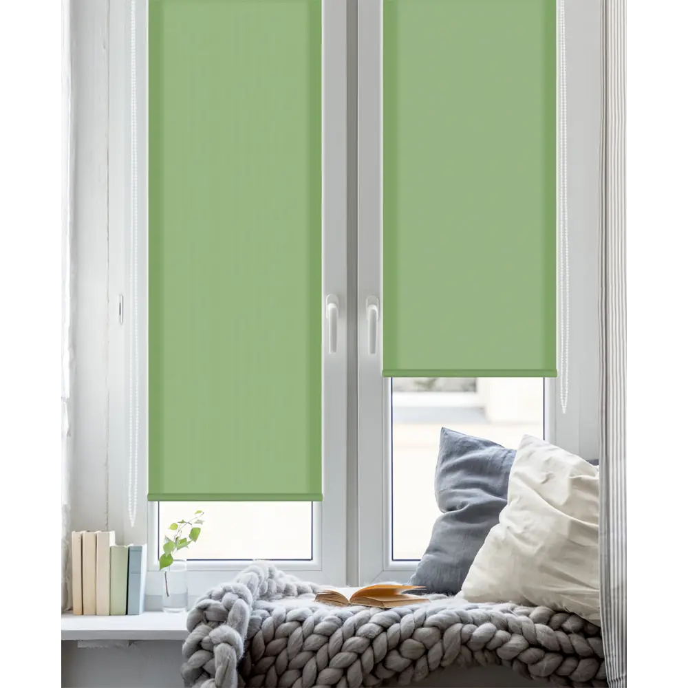 Штора рулонная Stars 60x160 см зеленая GARDEN STLM-2068725 - Вид №4