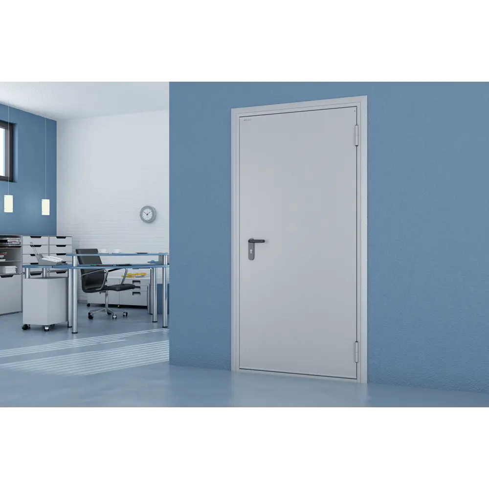 Дверь техническая 1080x2050 мм правая цвет светло-серый RAL7035 DOORHAN STLM-2125198 - Вид №3