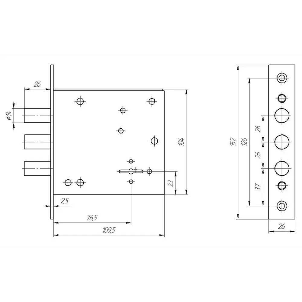 Врезной сувальдный замок Зенит ЗВ8.009 для металлических и деревянных дверей 82490844 STLM-0028430 - Вид №4