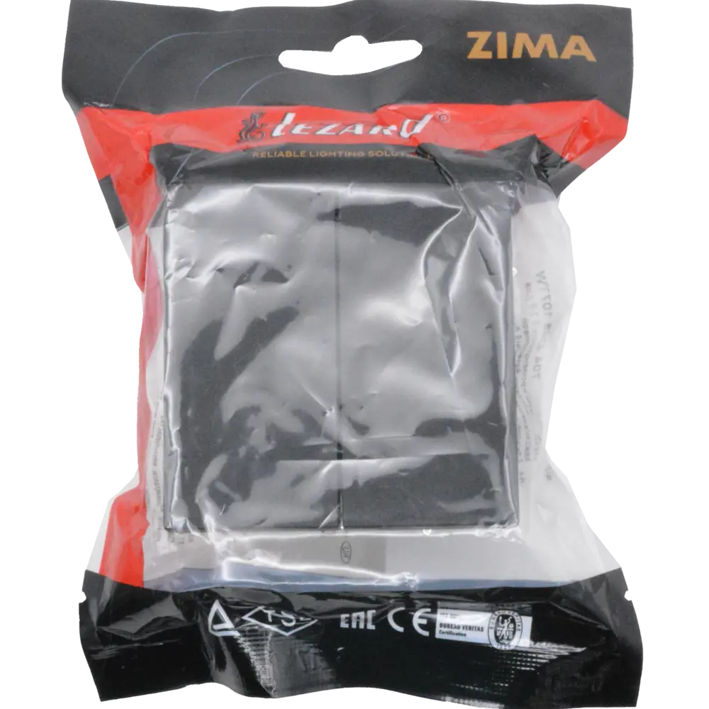 Выключатель перекрестный Lezard Zima 2 клавиши цвет черный STLM-2180259 - Вид №5