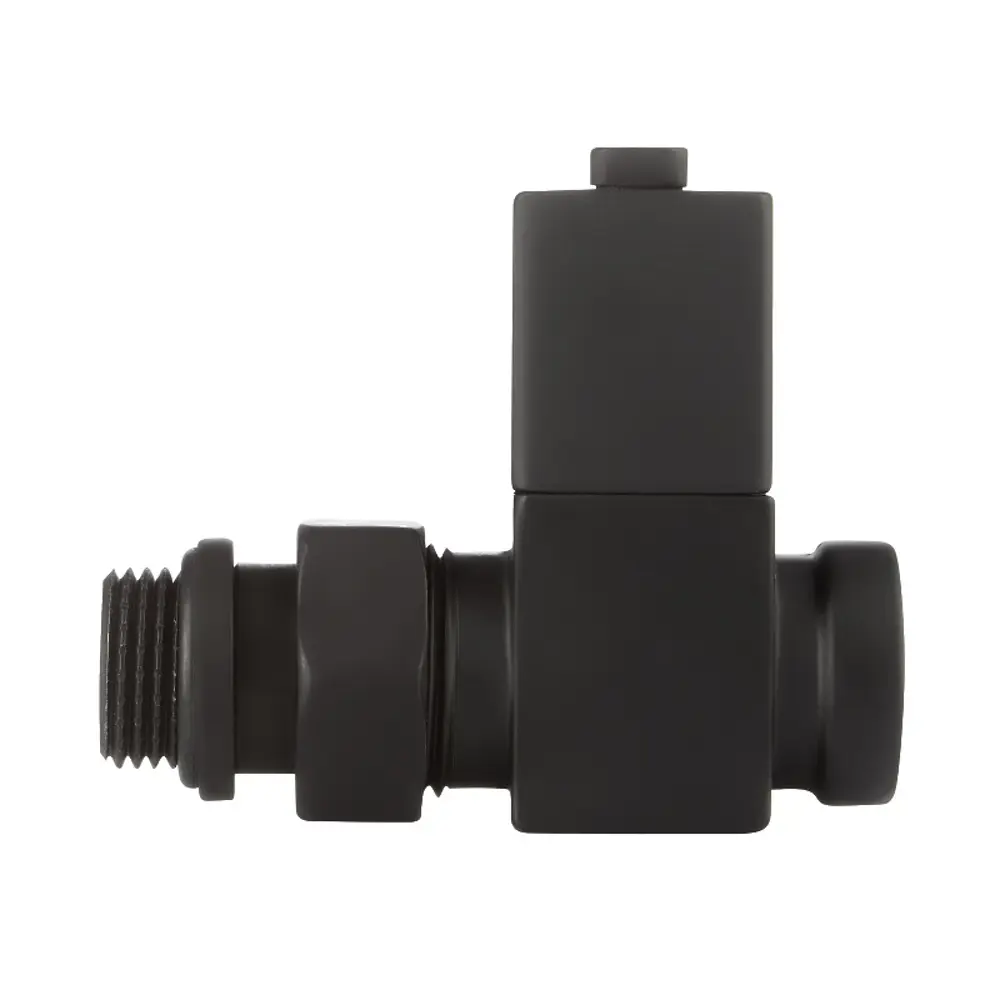 Набор вентилей для радиатора Royal Thermo Cube 1/2" прямой цвет черный STLM-2003131 - Вид №7