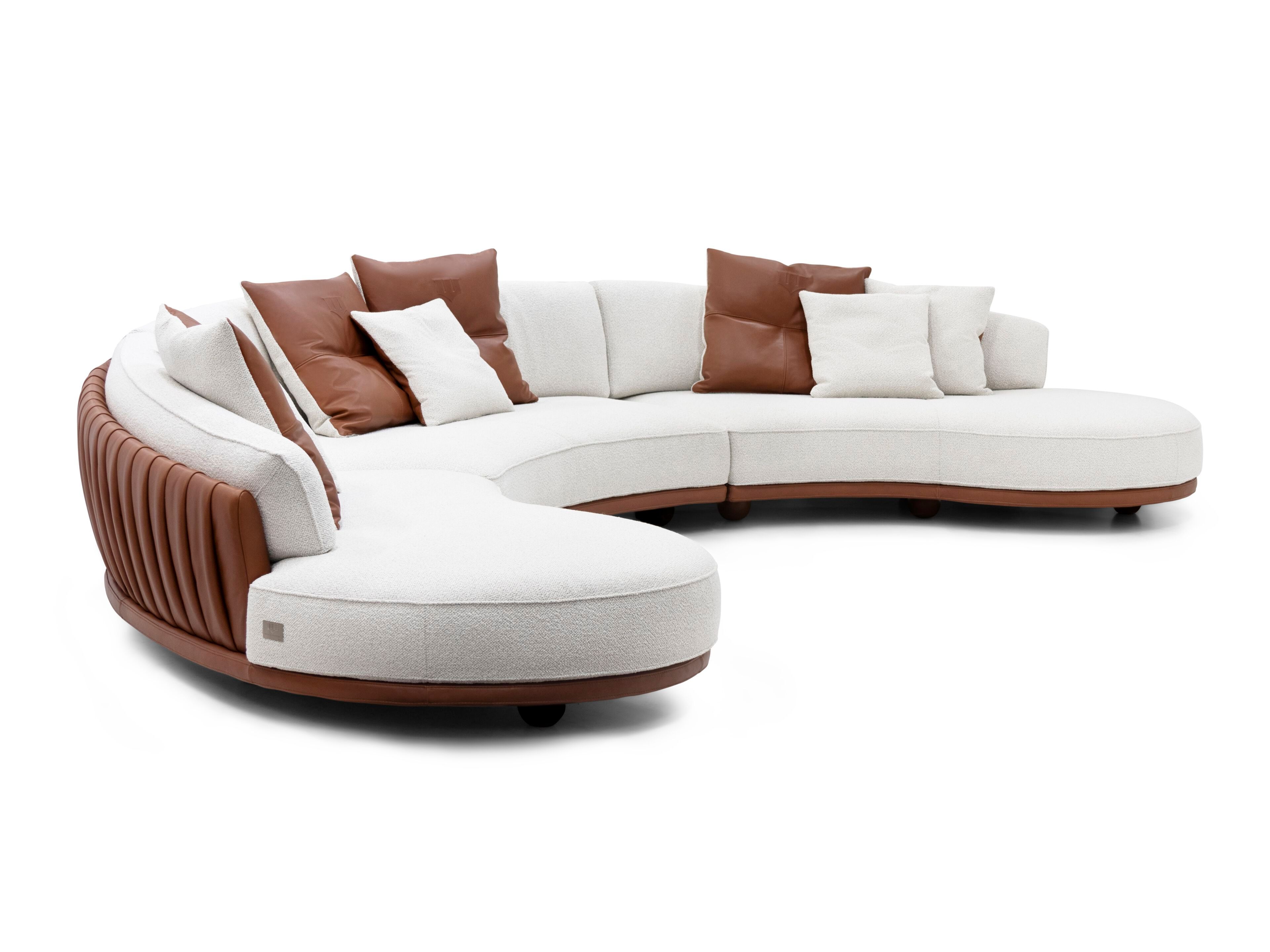 Кожаный изогнутый диван Wayne Enterprises Home Collection WE-036 ARCH-00005738