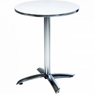Кофейный столик круглый складной на ножке хром Dimensionale KARE DIMENSIONALE 322873 Белый;хром