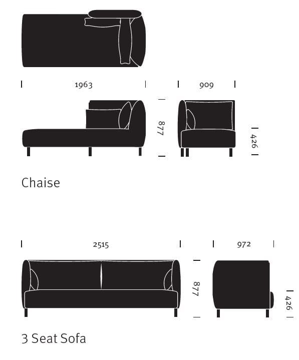3-местный тканевый диван с полуостровом Herman Miller ColourForm ARCH-00049782 - Вид №4
