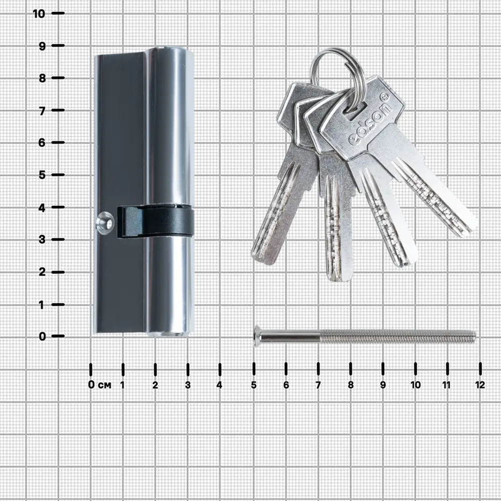 Цилиндр EDS-CYL 35x55 мм ключ/ключ цвет хром EDSON STLM-2159304 - Вид №2