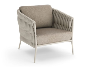 Тканевое садовое кресло с подлокотниками