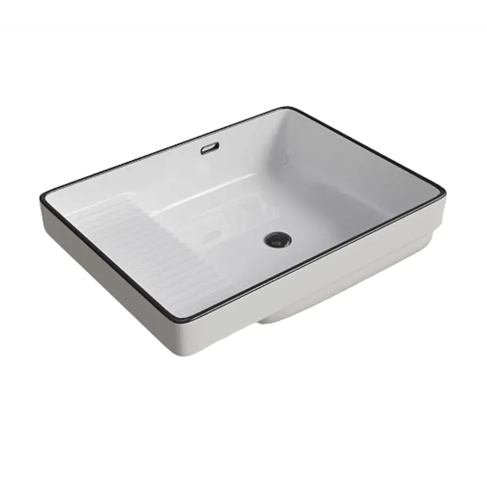 Раковина Slim White-Black накладная на столешницу 56.5x43 см 89316159 STLM-2001300 Santreyd