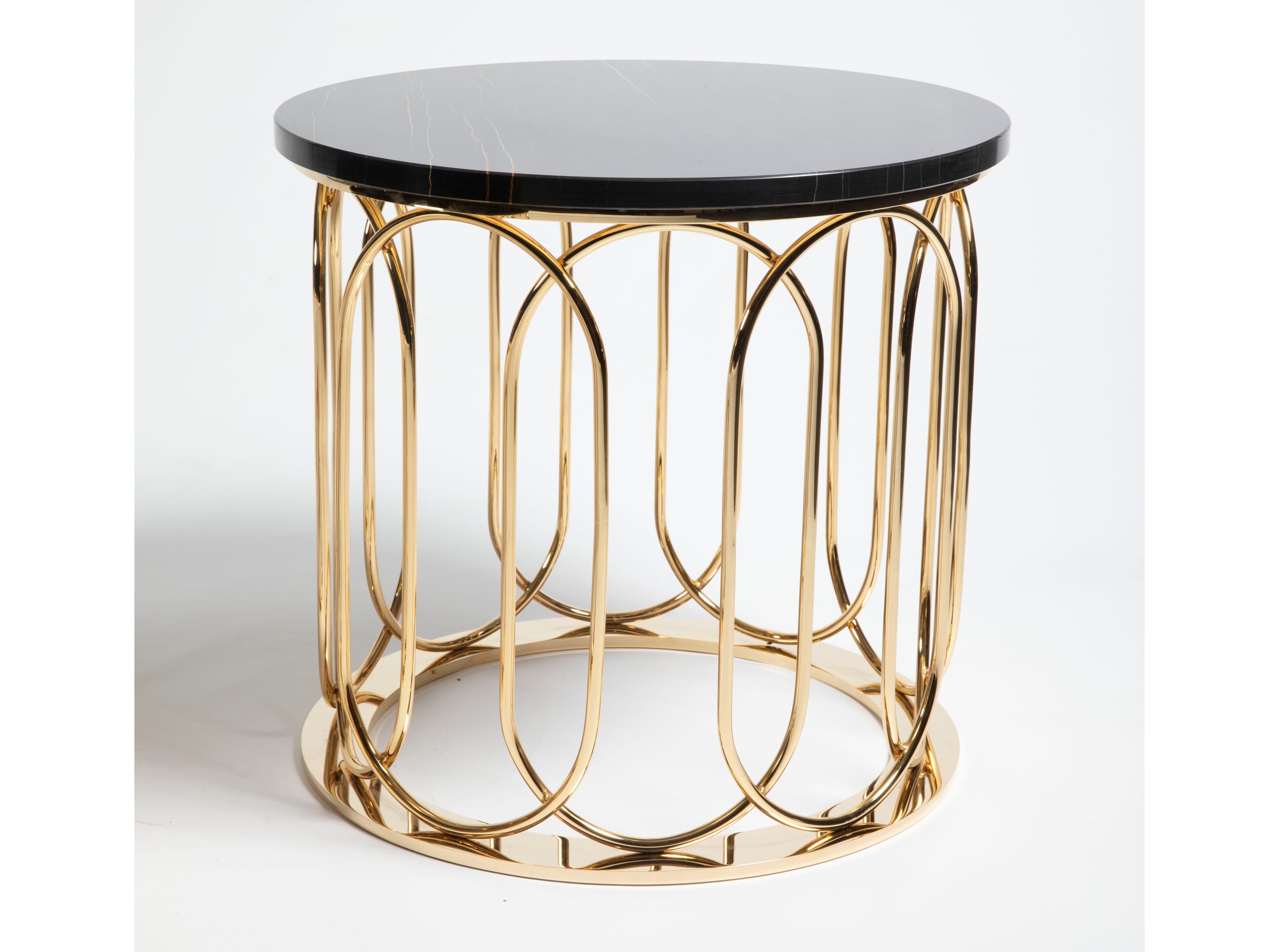 Журнальный столик из стали и мрамора Galbiati Exclusive Interiors ARCH-00081334