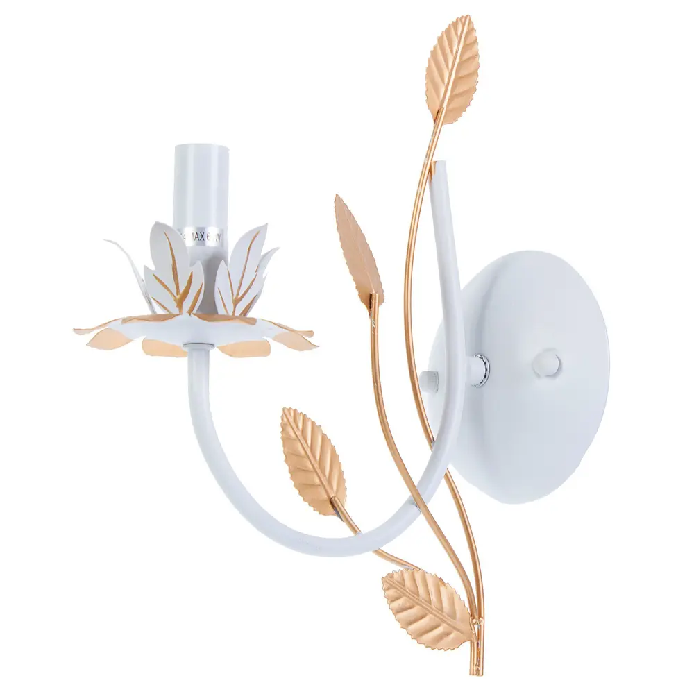 Бра Flora 1хE14х60 Вт цвет белый Eurosvet STLM-2190643