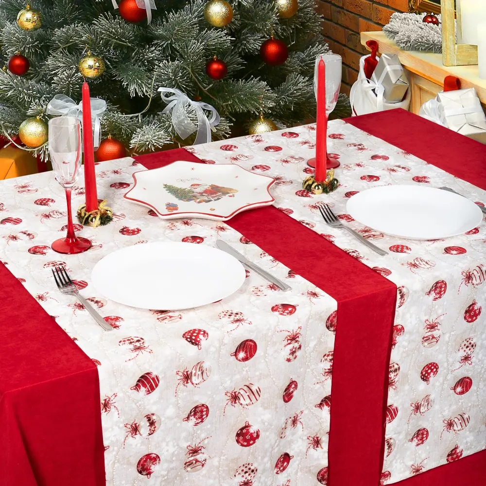 Дорожка на стол "Бусы", 40x140 см, цвет бежевый Altali STLM-2203971 - Вид №5